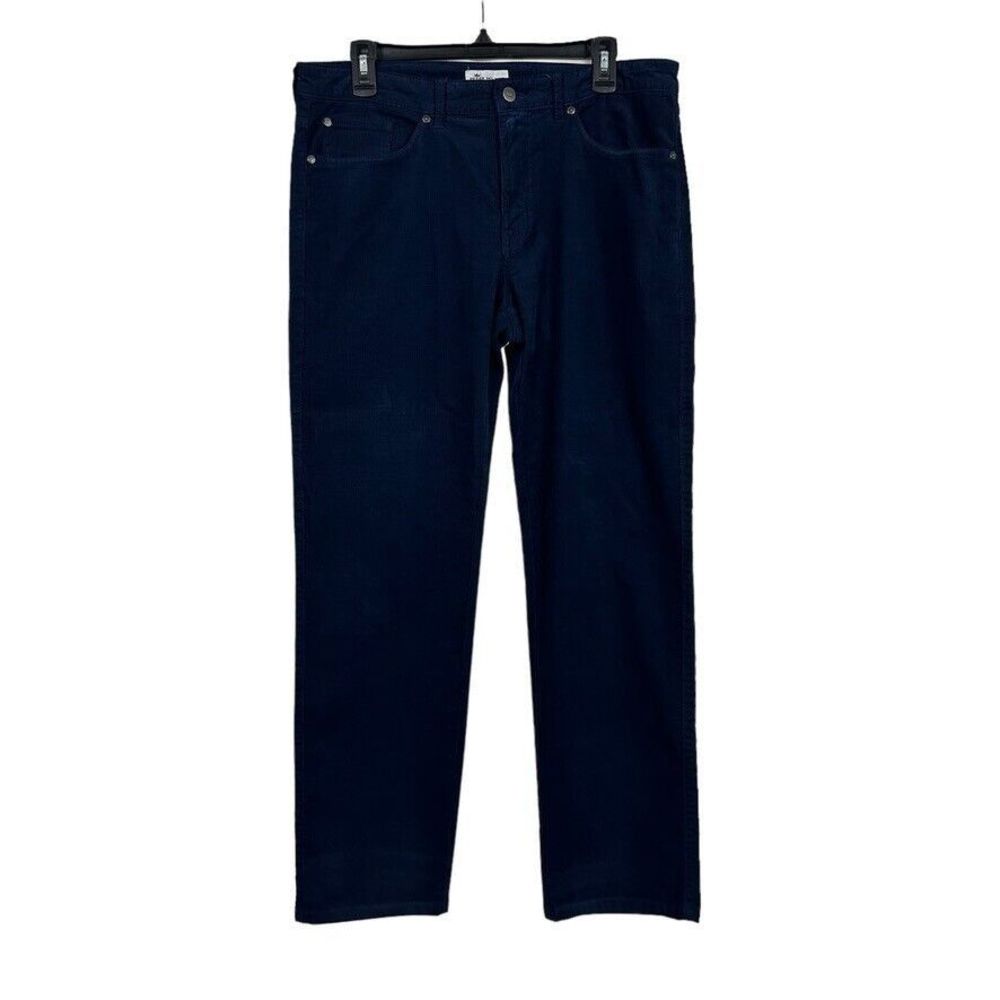 Peter Millar Mens Navy Blue SUPERIOR SOFT COURDUROY 5-POCKET PANT Size 33 EUC